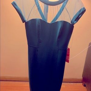 Dark green Midi party or afternoon 5 dress